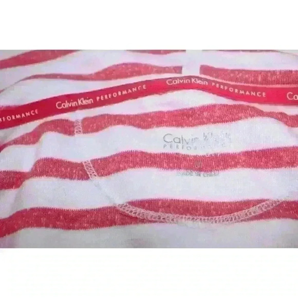 Calvin Klein Performance Striped Hoodie Nautical Beach Classy Y2K Women's Size M - Picture 7 of 13